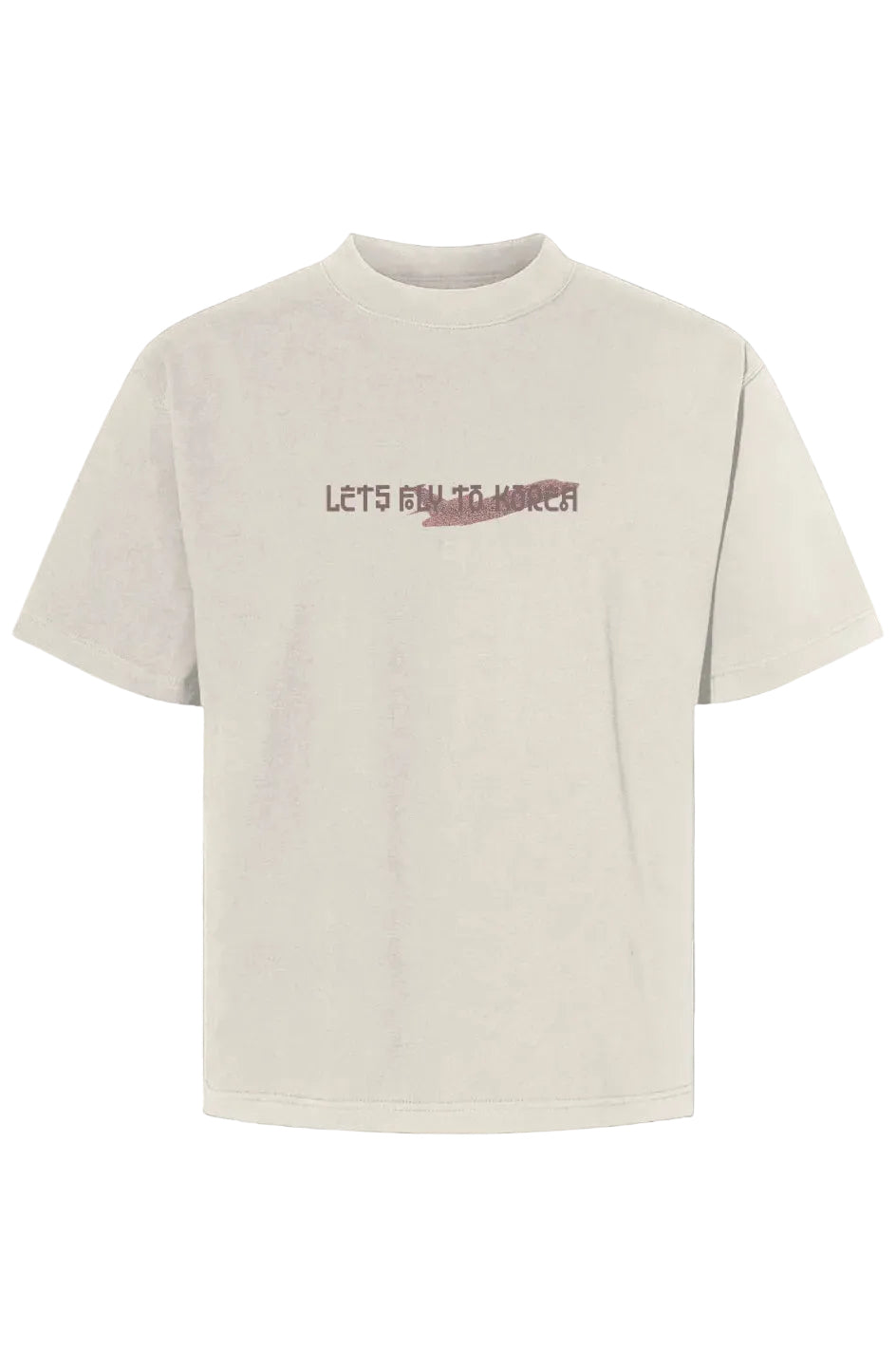 Lets Fly To Korea Cropped Max Heavyweight Tee